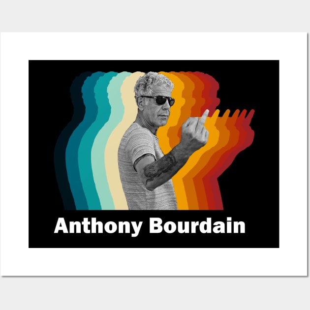 Anthony Bourdain Retro Fade Wall Art by Cube2